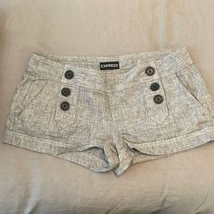 Express grey shorts. Linen material